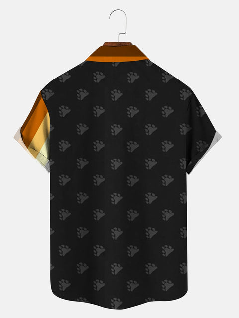 Men's Bears Print Casual Breathable Short Sleeve Hawaiian Shirt