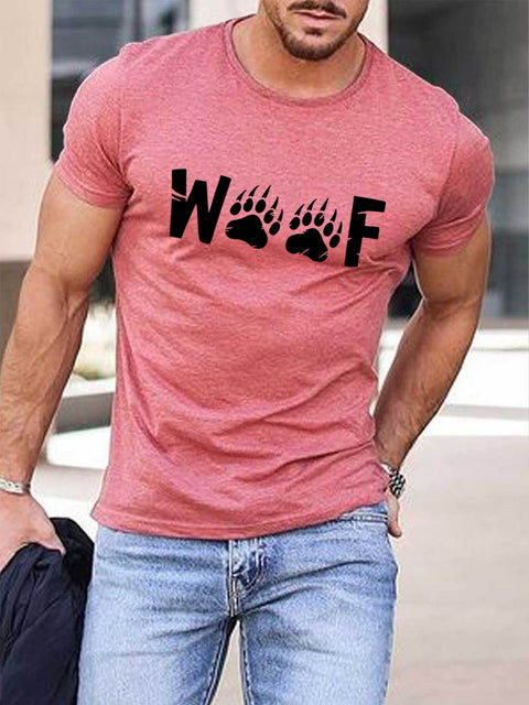 Men's Woof Gay Bear Print Cotton T-Shirt