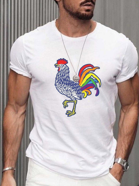 Men's Rainbow Cocky Gay T-Shirt