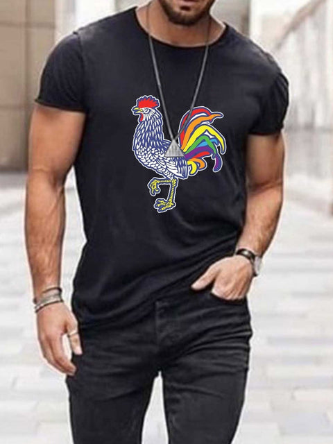 Men's Rainbow Cocky Gay T-Shirt