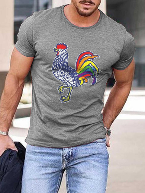 Men's Rainbow Cocky Gay T-Shirt