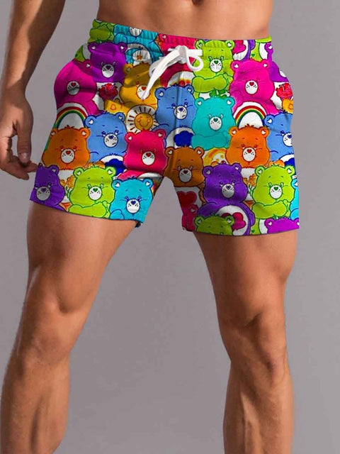 Men's Rainbow Bears LGTB Beach Shorts