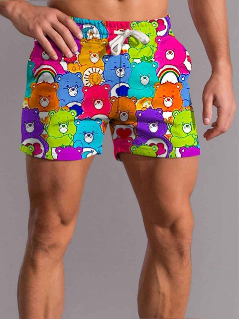 Men's Rainbow Bears LGTB Beach Shorts