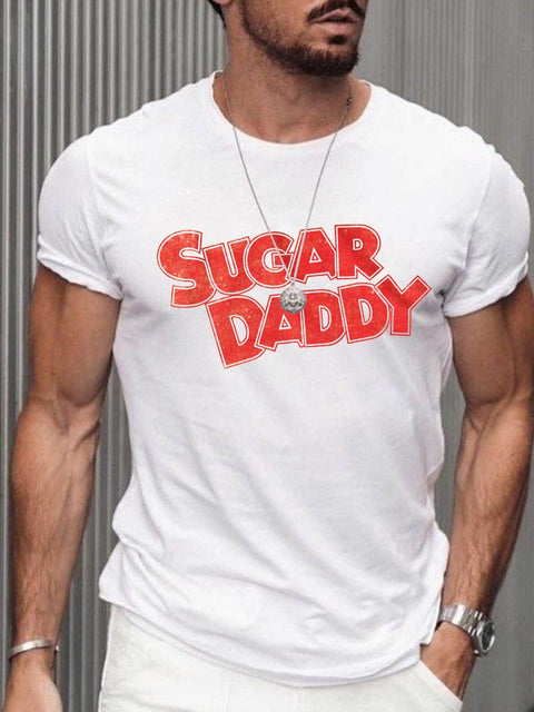 Men's Sugar Daddy Pride Casual Print T-Shirt