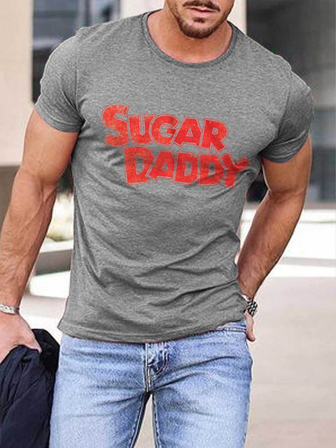 Men's Sugar Daddy Pride Casual Print T-Shirt