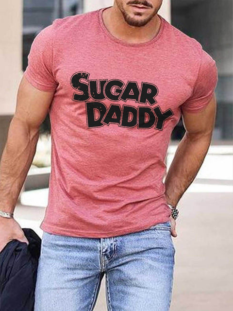 Men's Sugar Daddy Pride Casual Print T-Shirt