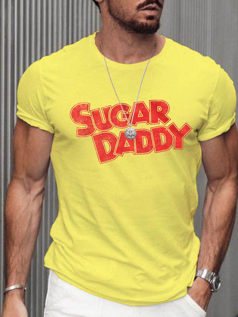 Men's Sugar Daddy Pride Casual Print T-Shirt