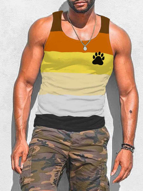 Men's Bear Bear Pride Print Funny Lgbt Tank Top