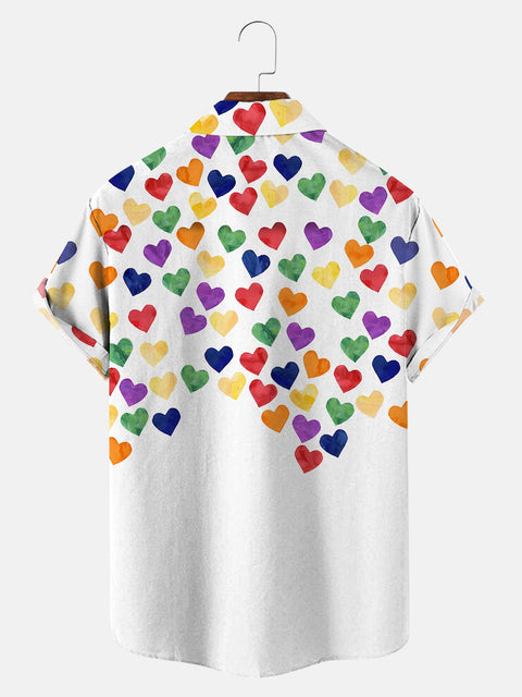 Men's We Rise By Lifting Others Heart Rainbow Shirt