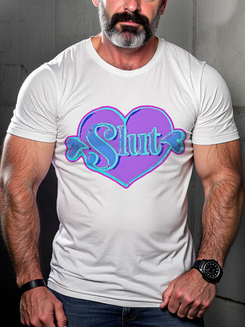 Men's LGBT Pastel Slut Casual Print T-shirt