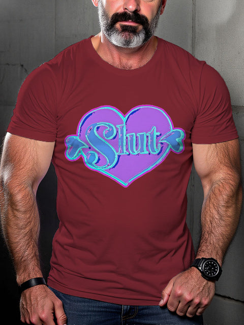 Men's LGBT Pastel Slut Casual Print T-shirt