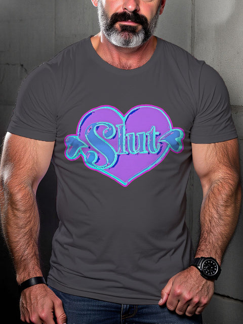 Men's LGBT Pastel Slut Casual Print T-shirt