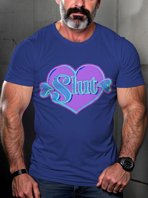 Men's LGBT Pastel Slut Casual Print T-shirt