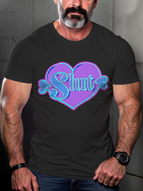 Men's LGBT Pastel Slut Casual Print T-shirt