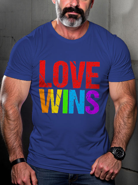 Men's LGBT Love Wins Gay Pride Casual Print T-shirt