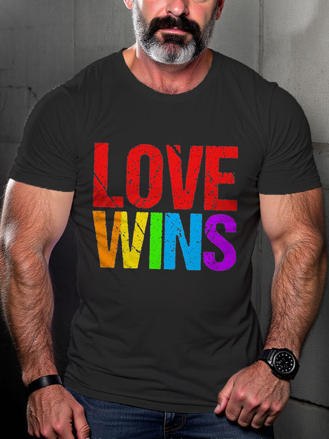 Men's LGBT Love Wins Gay Pride Casual Print T-shirt
