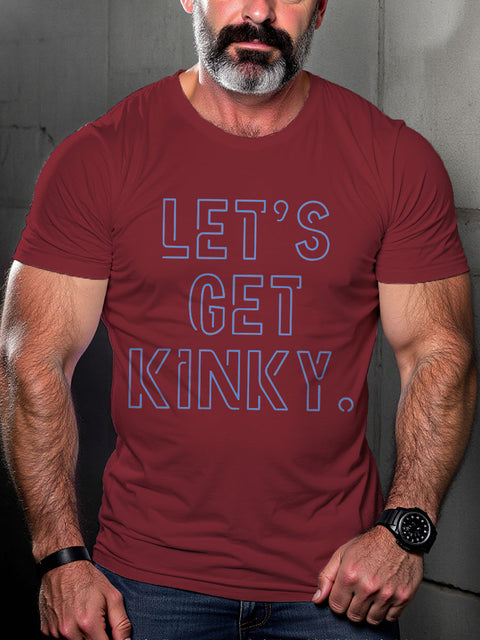 Men's LGBT Let's Get Kinky. Casual Print T-shirt