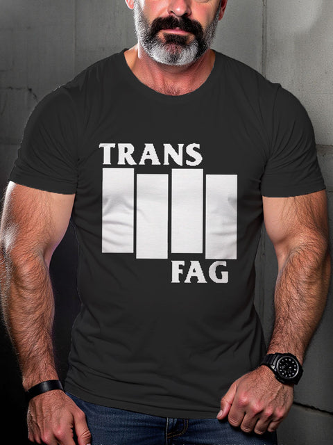 Men's LGBT TRANSFAG Casual Print T-shirt