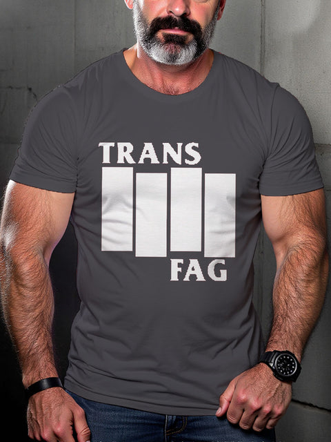 Men's LGBT TRANSFAG Casual Print T-shirt