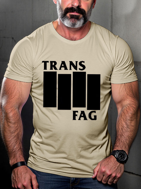Men's LGBT TRANSFAG Casual Print T-shirt