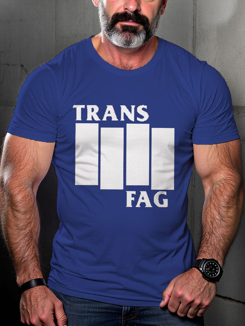 Men's LGBT TRANSFAG Casual Print T-shirt