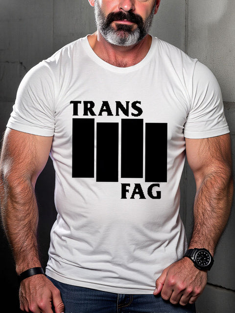 Men's LGBT TRANSFAG Casual Print T-shirt