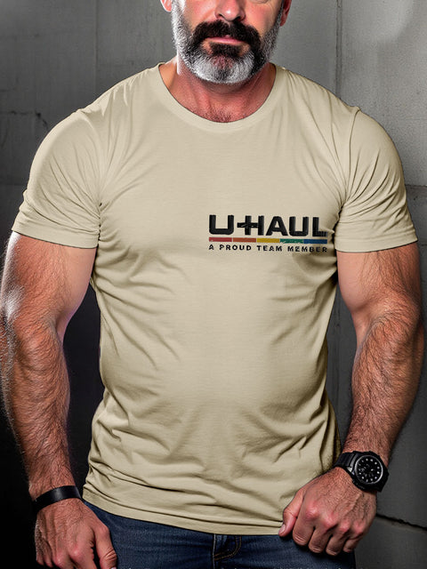 Men's LGBT UHAUL - A Proud Team Member Casual Print T-shirt