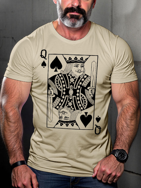 Men's LGBT Gay Pride King Poker Casual Print T-shirt