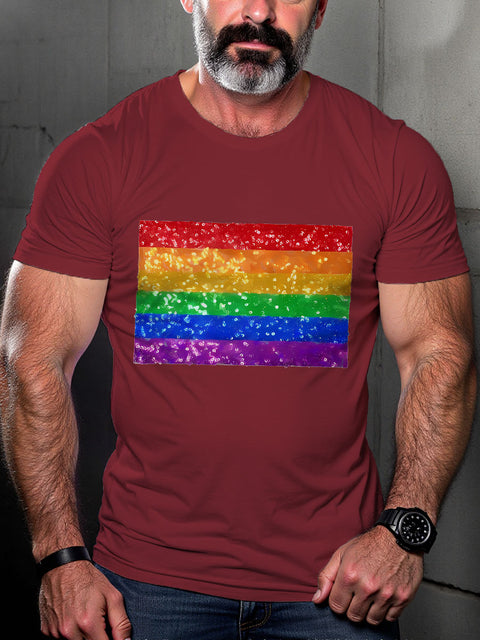 Rainbow LGBT Gay Pride Art Casual Print T-shirt