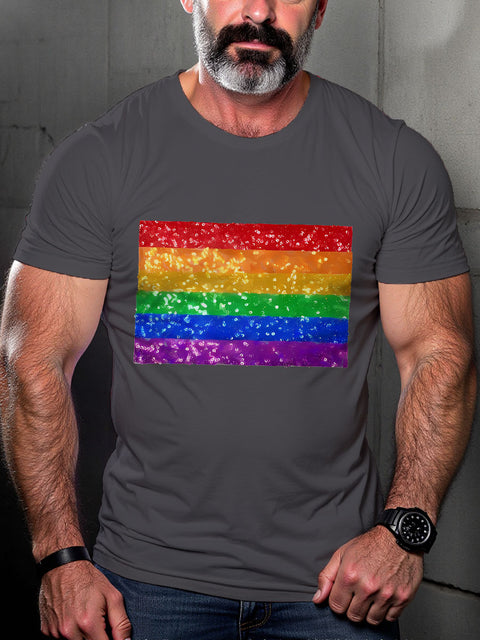Rainbow LGBT Gay Pride Art Casual Print T-shirt