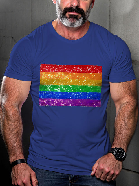 Rainbow LGBT Gay Pride Art Casual Print T-shirt
