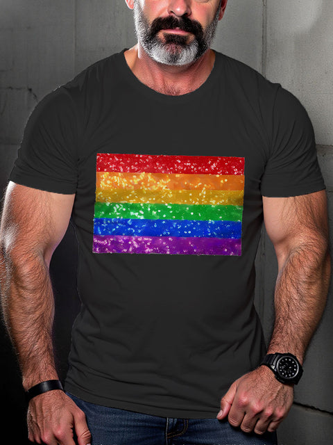 Rainbow LGBT Gay Pride Art Casual Print T-shirt
