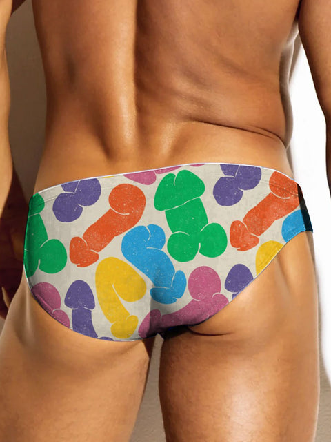 Men's LGBT Pride Gay Wicked Dick Art Print Underwear