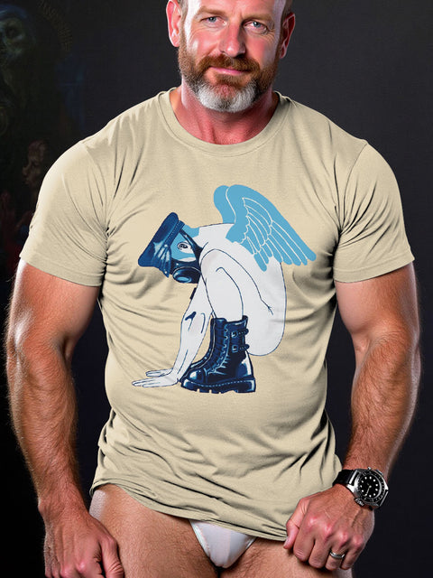 LGBT Gay Pride Ready To Fly Leather Art Casual Print T-shirt