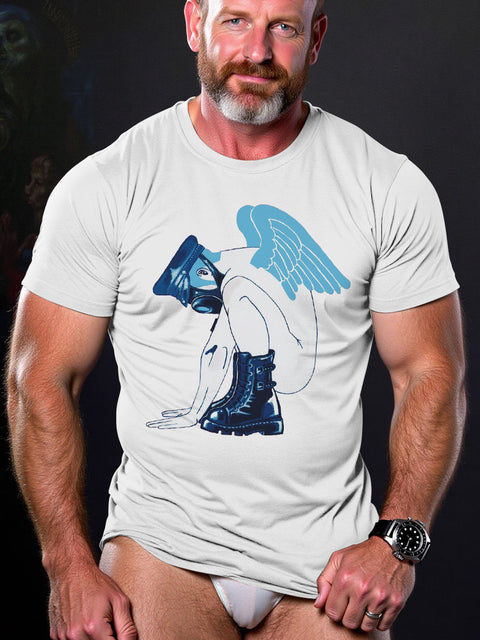 LGBT Gay Pride Ready To Fly Leather Art Casual Print T-shirt