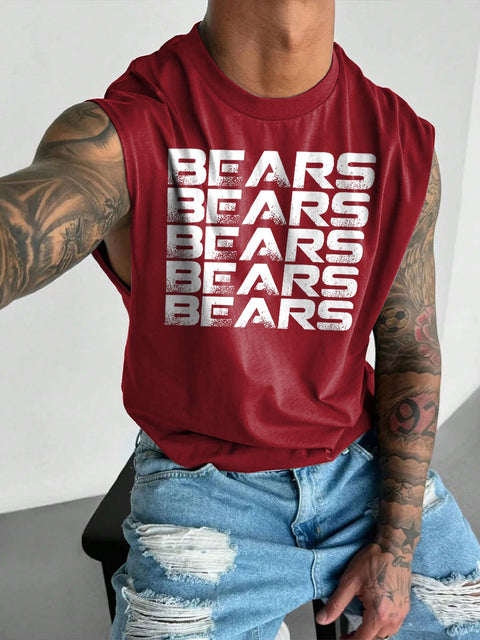 Men's LGBT Gay Bear Pride Shirt To Let Everyone Know Who You Are! Print Casual Wide Shoulder Vest