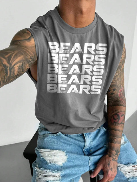 Men's LGBT Gay Bear Pride Shirt To Let Everyone Know Who You Are! Print Casual Wide Shoulder Vest