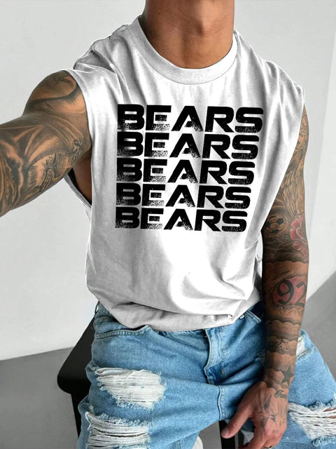 Men's LGBT Gay Bear Pride Shirt To Let Everyone Know Who You Are! Print Casual Wide Shoulder Vest