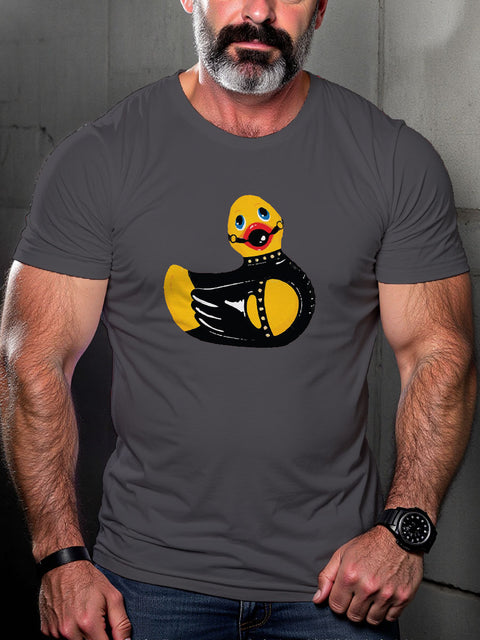 Rubber Duck Leather Art Casual Print T-shirt