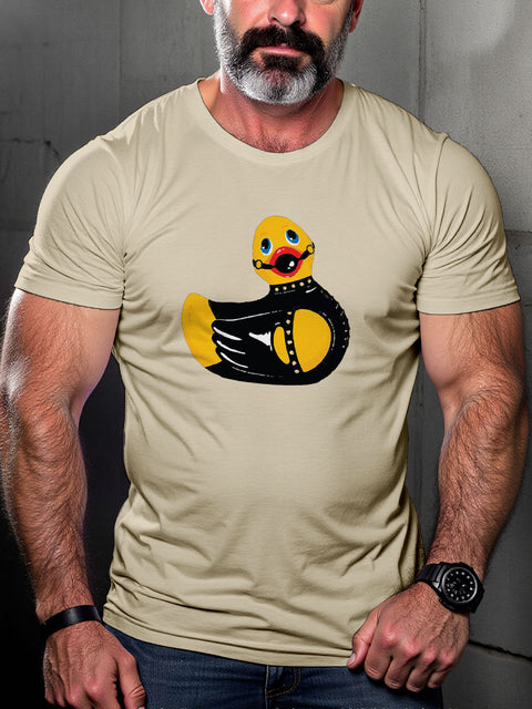 Rubber Duck Leather Art Casual Print T-shirt