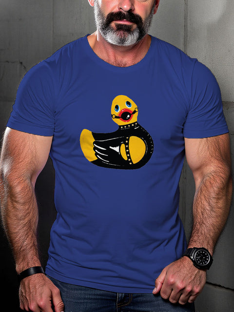 Rubber Duck Leather Art Casual Print T-shirt