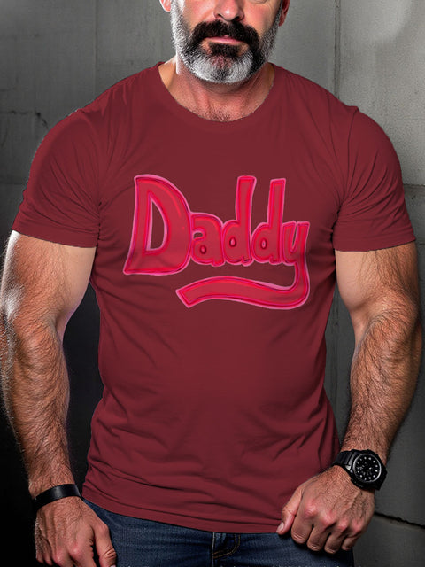 Gay Pride Daddy Art Casual Print T-shirt