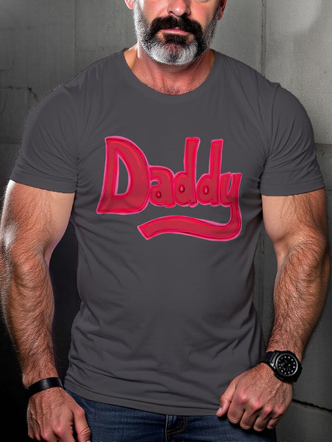 Gay Pride Daddy Art Casual Print T-shirt