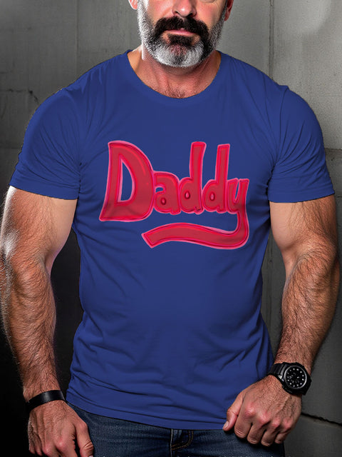 Gay Pride Daddy Art Casual Print T-shirt