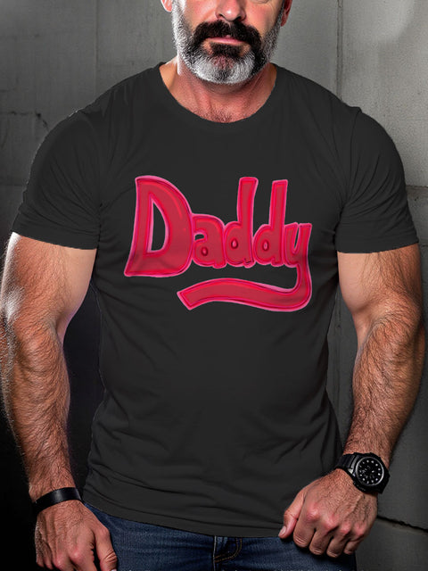 Gay Pride Daddy Art Casual Print T-shirt