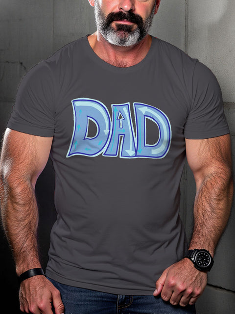 Gay Pride Dad Art Casual Print T-shirt