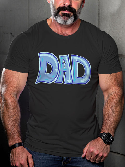 Gay Pride Dad Art Casual Print T-shirt