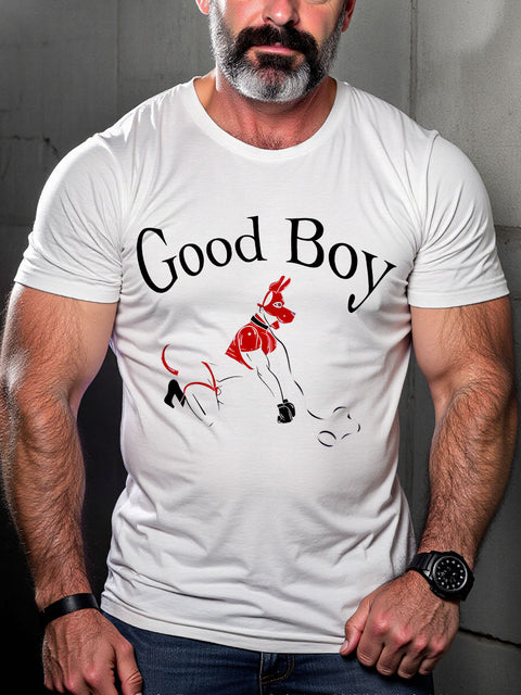 Good Boy Gay Pride Month Art Casual Print T-shirt