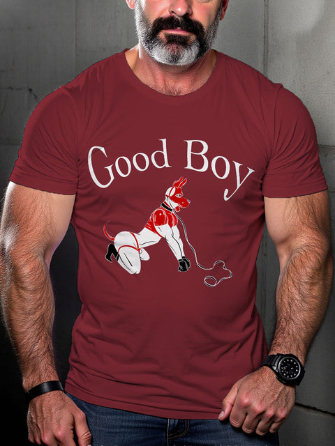Good Boy Gay Pride Month Art Casual Print T-shirt