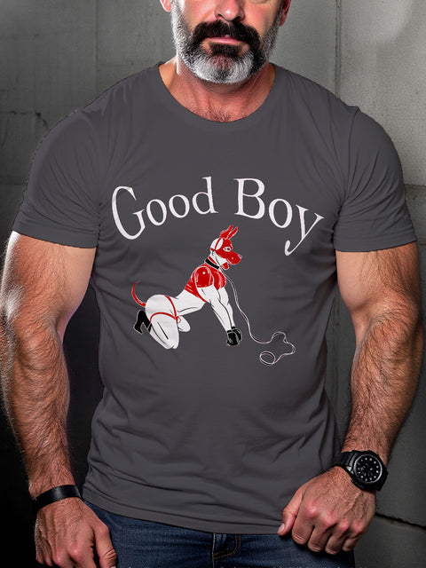 Good Boy Gay Pride Month Art Casual Print T-shirt